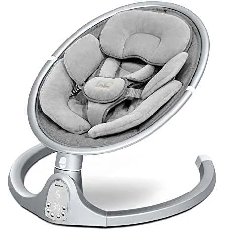 TEAYINGDE Baby Swing for Infants - APP Remote Bluetooth Control, 5 Speed  Settings, 10 Lullabies, USB Plug (Gray)
