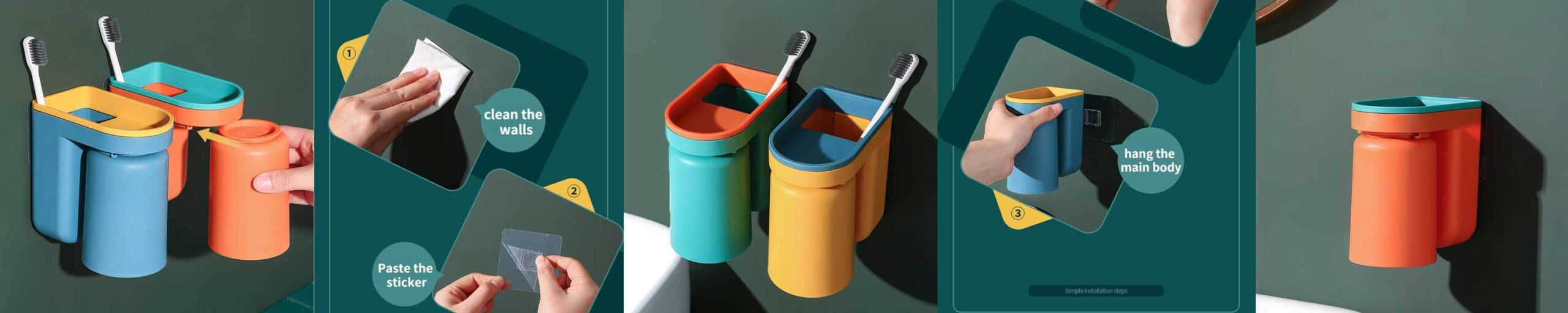 Toothbrush Holder with Cup